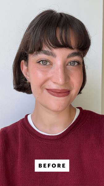 Felbin before applying the Smashbox Always Sharp Longwear Waterproof Kohl Eyeliner Pencil